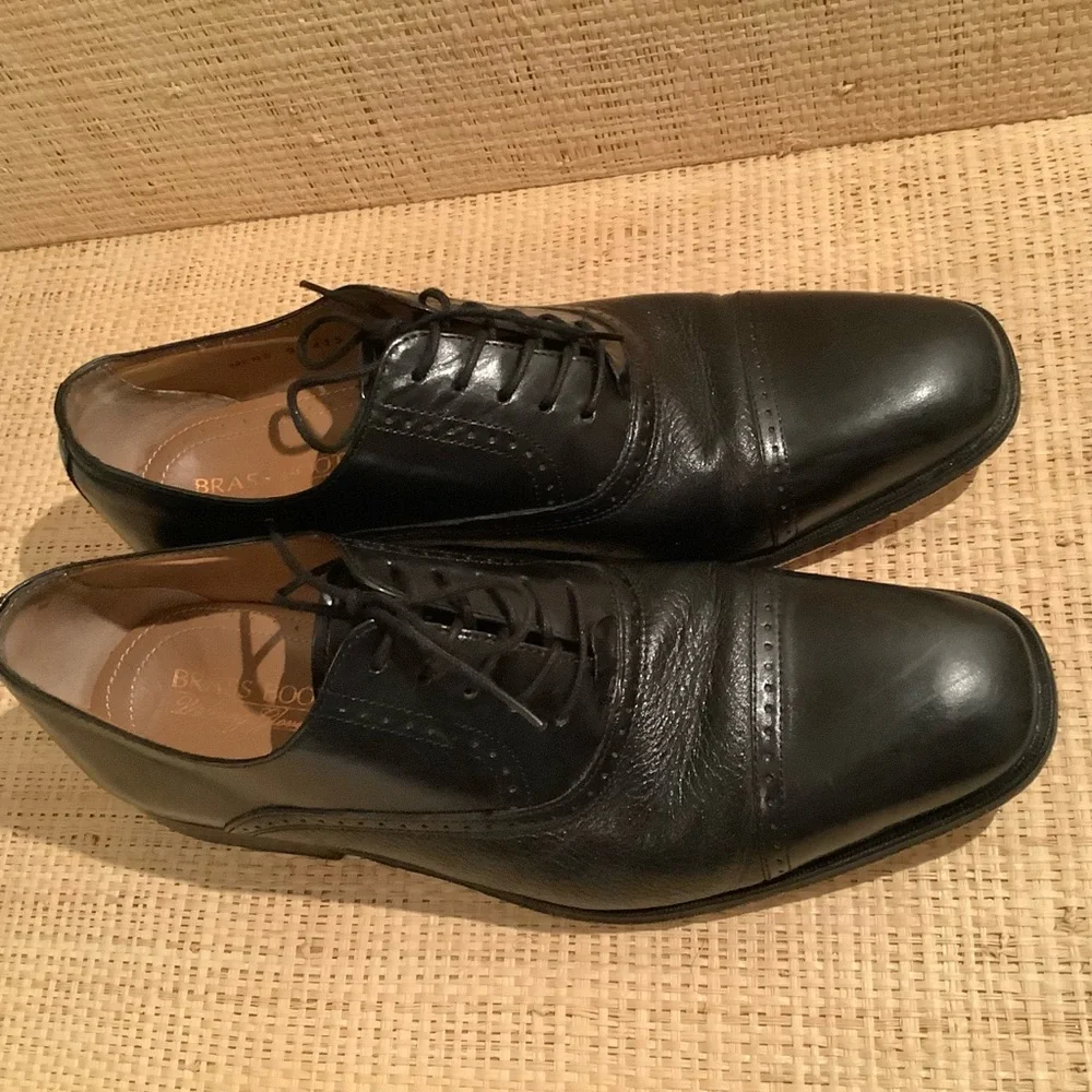 Classic Men's Black Leather Oxford Dress Shoes 8